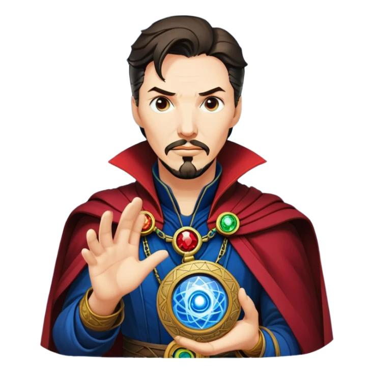 Doctor Strange with Eye of Agamotto amulet sticker