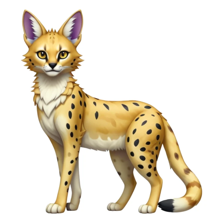 Epic Edgy Colorful ethereal eldritch Sergal-Serval-Fionbri sticker