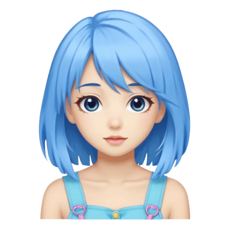 Blue Pastel Gyaru Summer Girl sticker