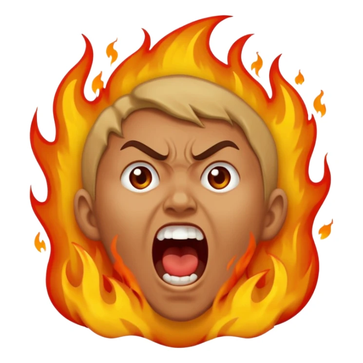 person burning in the pits of hell sticker