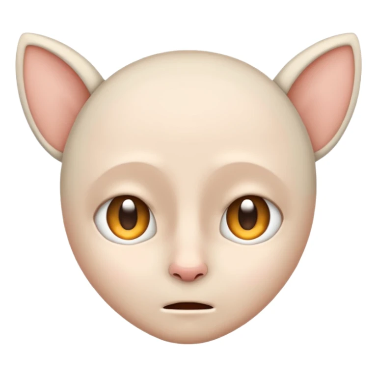 Hela ansiktet utom öronen ska vara vitt sticker