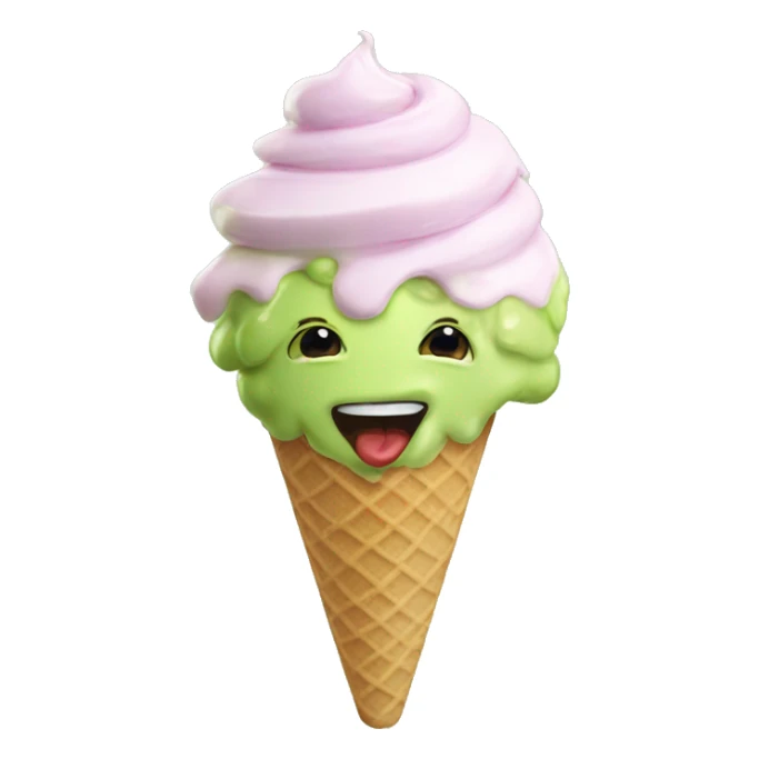 Aesthetic realistic pistachio icecream  sticker