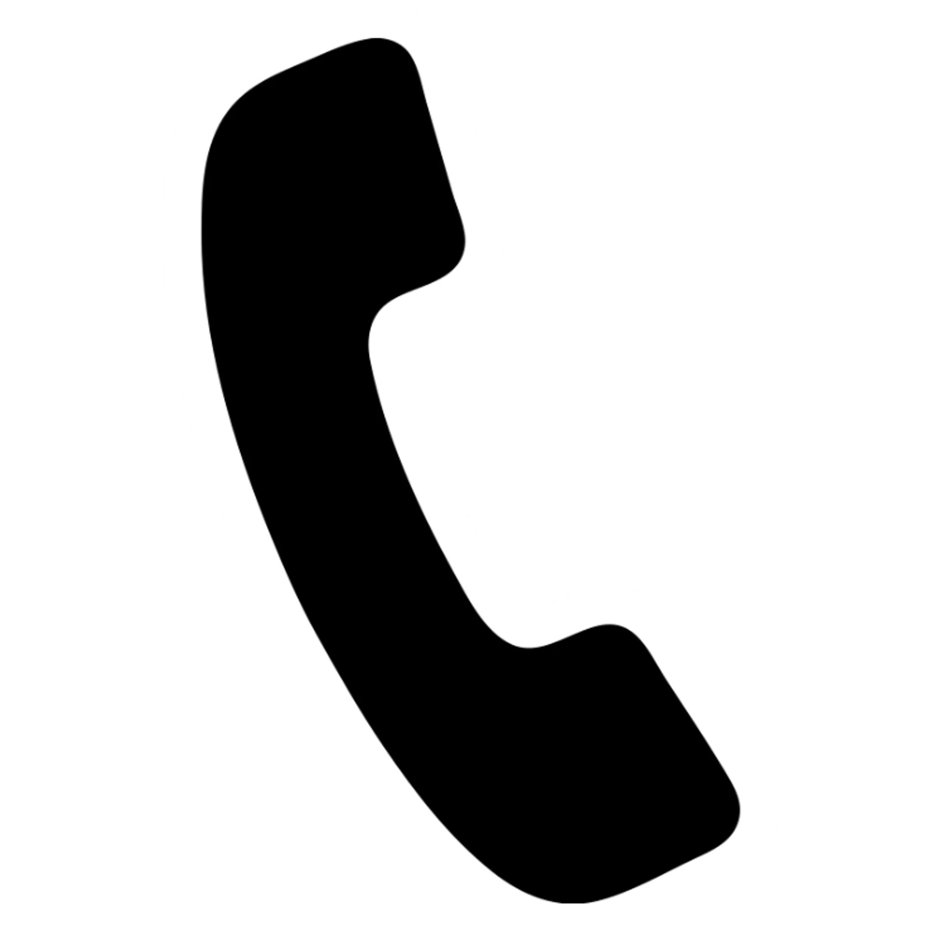 phone, solid black icon style sticker
