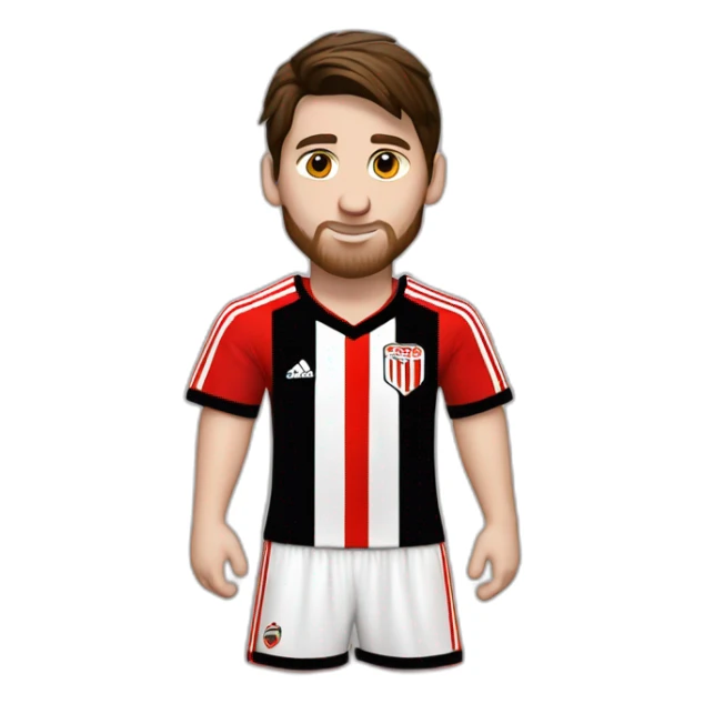Messi con una camiseta de River Plate sticker