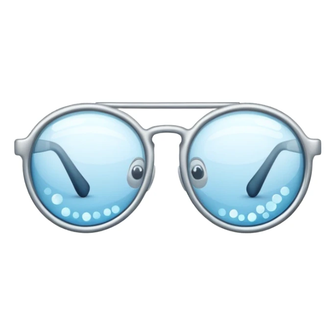 pair of glasses with sparkle sticker