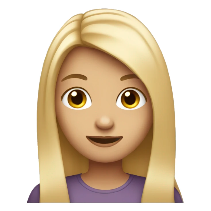 girl with long blonde hair texting a message sticker
