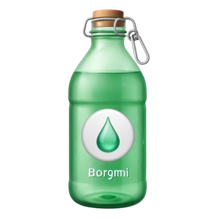 Borjomi water bottle emoji with label sticker