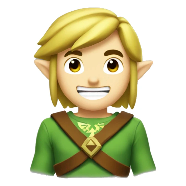 Legend of Zelda link laughing sticker