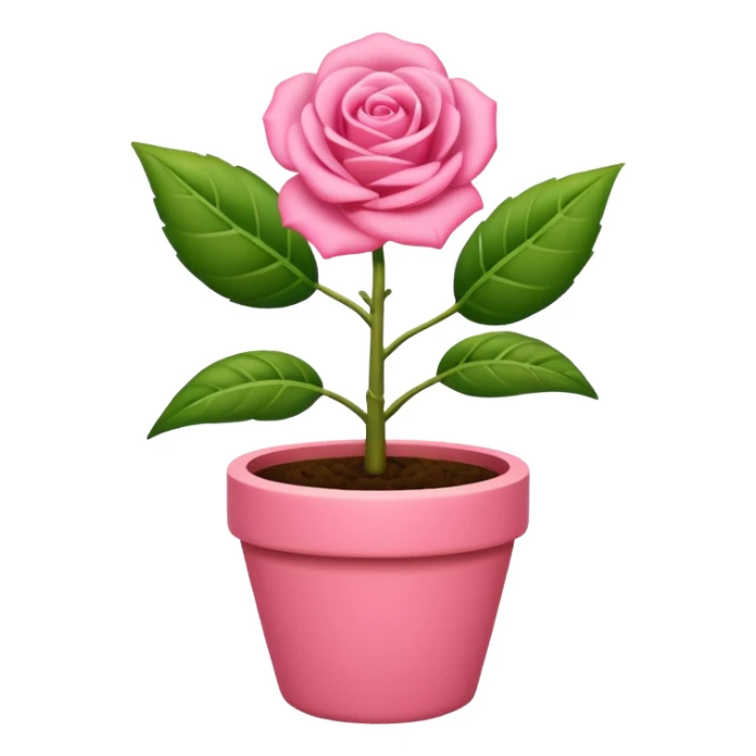 Una planta bonita, con su masetá color rosa sticker