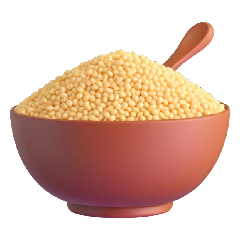 realistic grains of quinoa in a bowl sticker