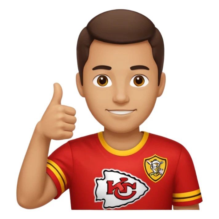 Kansas City Chiefs thumbs up sticker