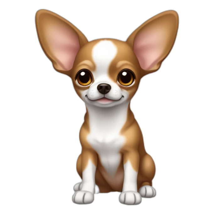 Chihuahua tricoloured brown and light brown  sticker