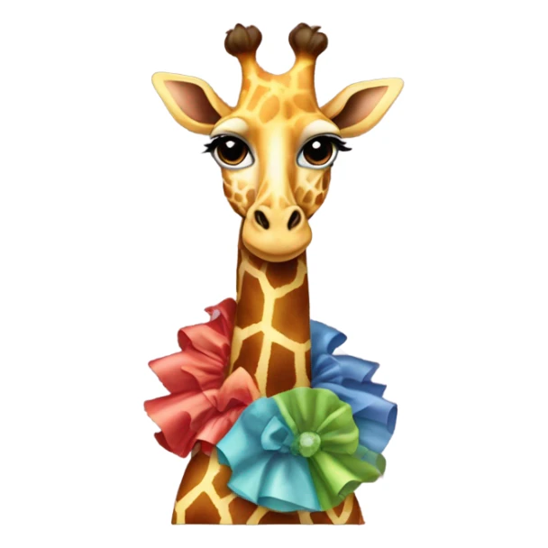 Giraffe wearing a cocktail dress sticker