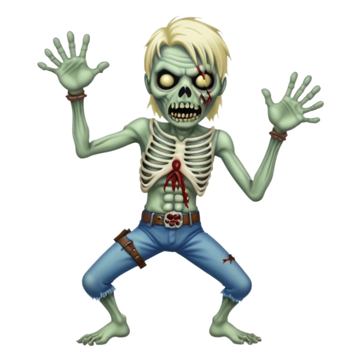 iron maiden zombie eddie glamour sparkle dance sticker