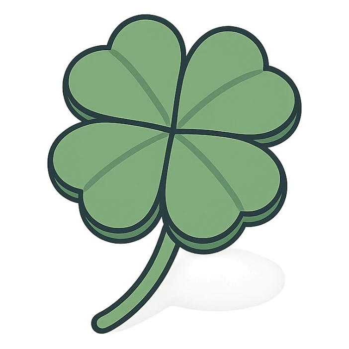 4 leaf clover sticker