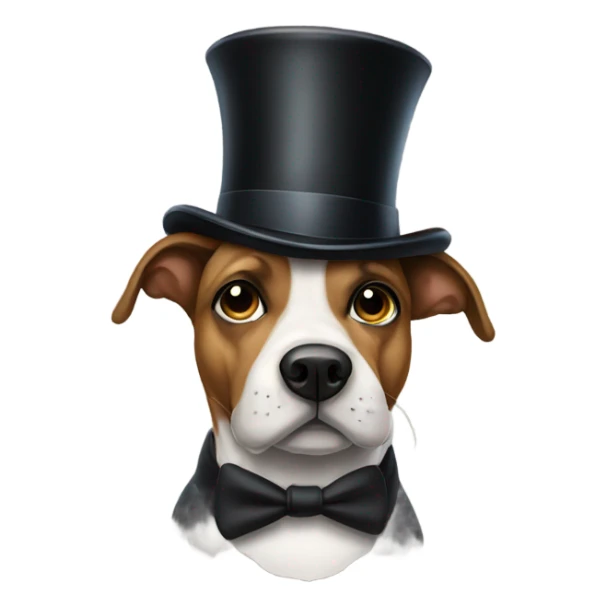 very classy dog with a top hat and monocle sticker