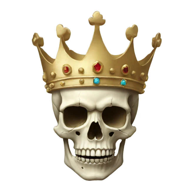 skull + crown sticker