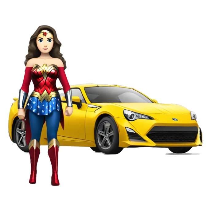 Linda Carter as Wonder Woman’s Long wheelbase widened Scion FR-S hypercar sticker