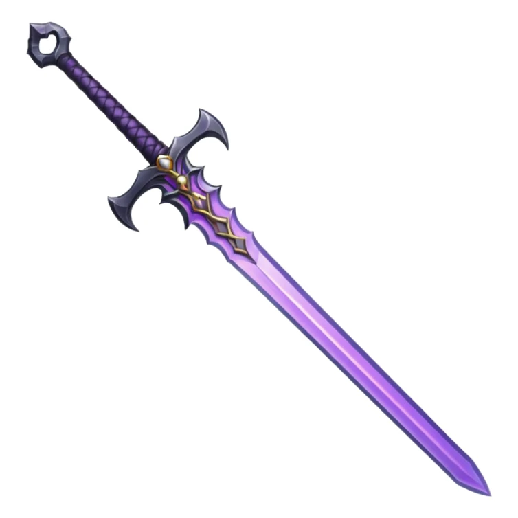 Shadow Fang — black steel + violet aura,Royal Sword. sticker