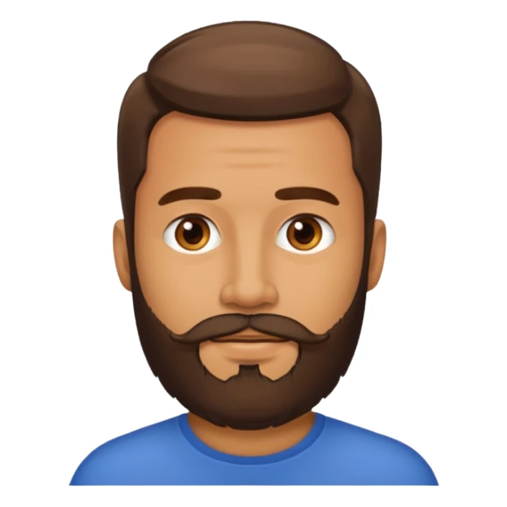 the man with a beard only on his chin sticker