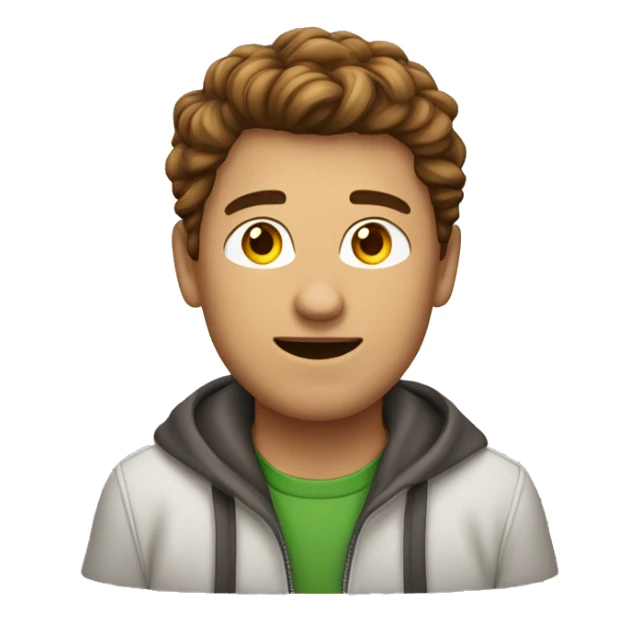 ein junger man mit Kapuze braunen Haaren  sticker