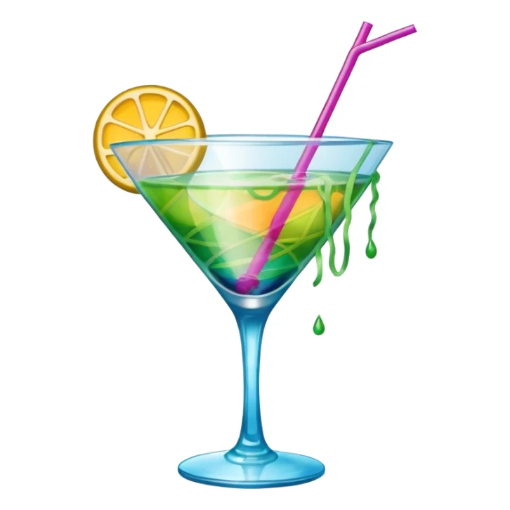 ball of yarncocktail glass sticker