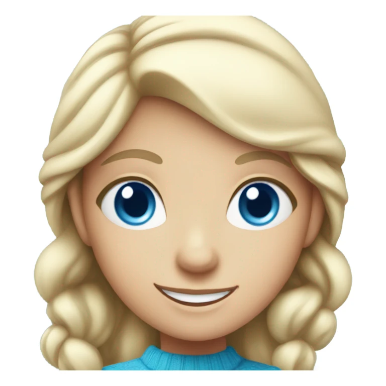 smiling girl with blue eyes in christmas setting sticker