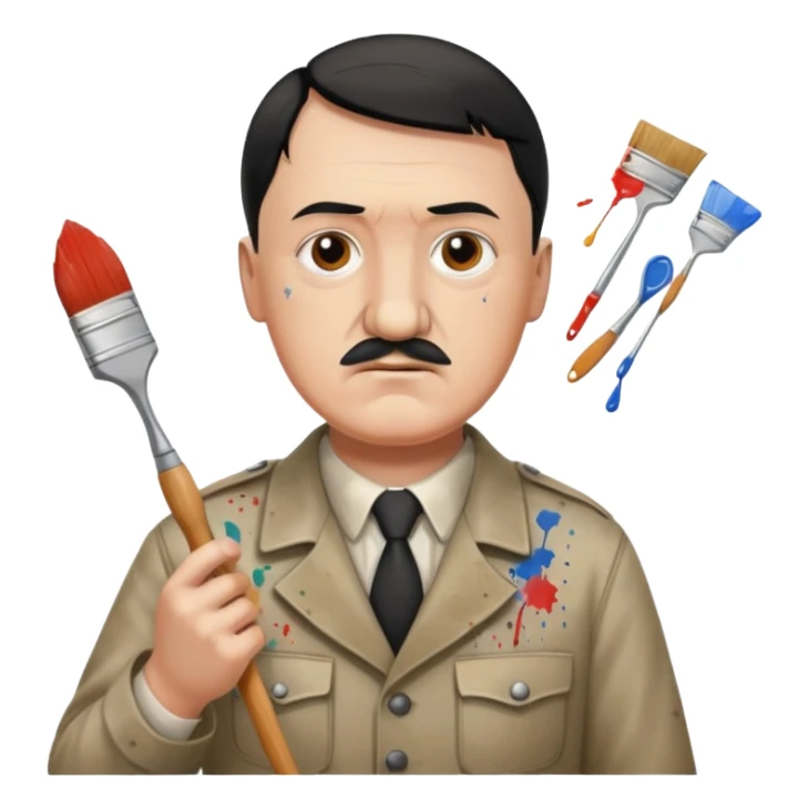  hitler painting a room sticker