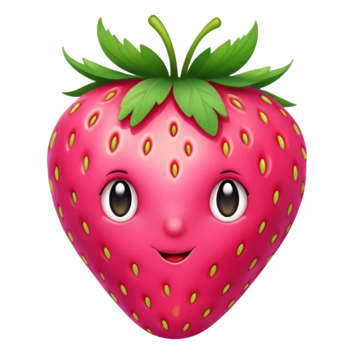 light pastel baby pink colored realistic strawberry sticker