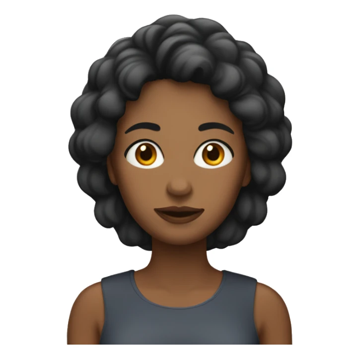 Mujer con pelo negro enojada  sticker