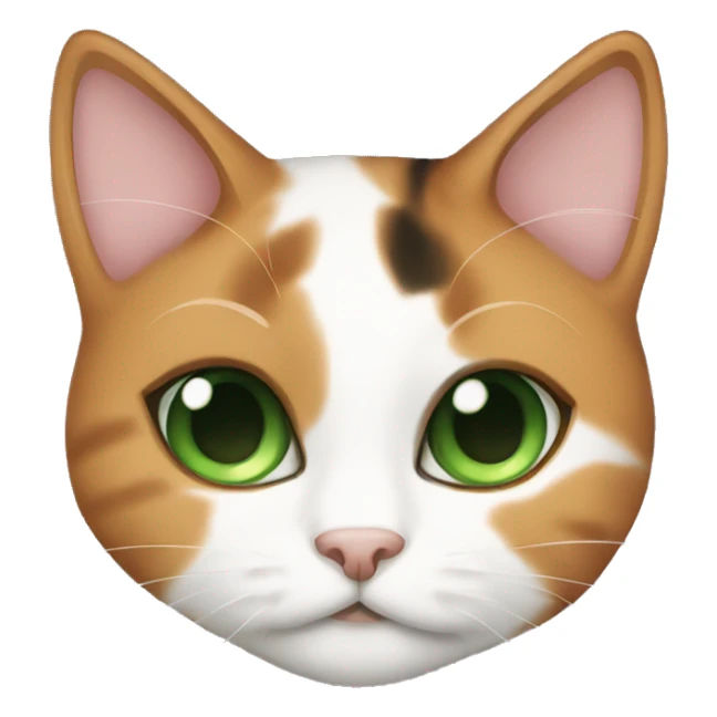 Calico cat with green eyes  sticker