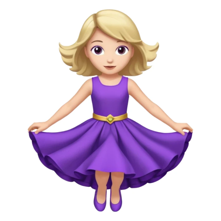 twikel bell fly purple dress sticker