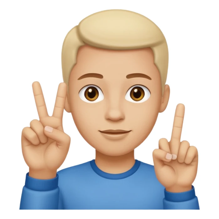 Yvl hand sign only 3 fingers up sticker