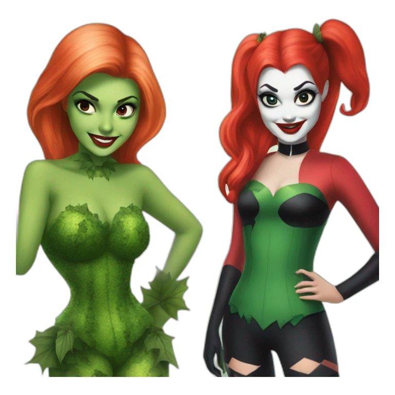 Poison ivy and harley quinn sticker