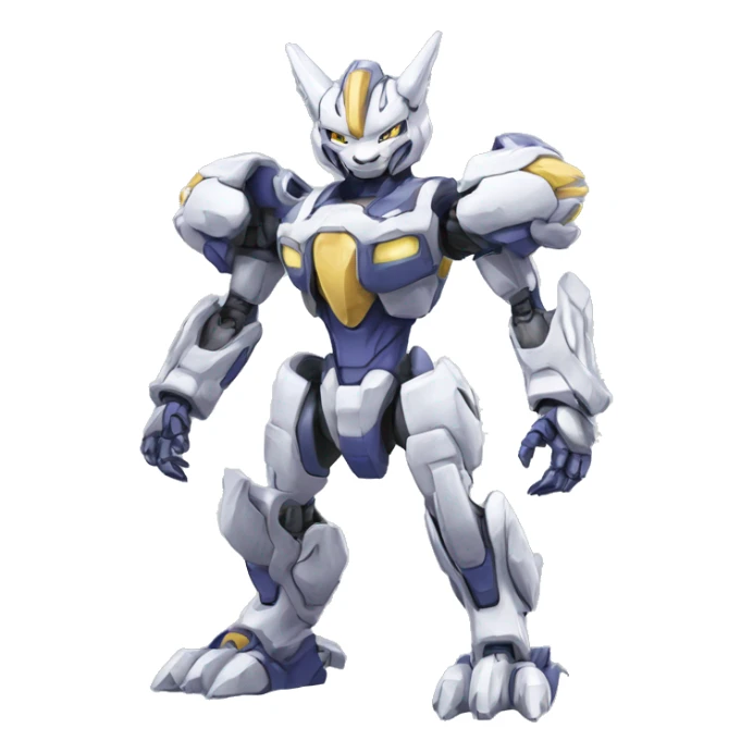 WereGarurumon-Mewtwo-Medabot-Mecha sticker