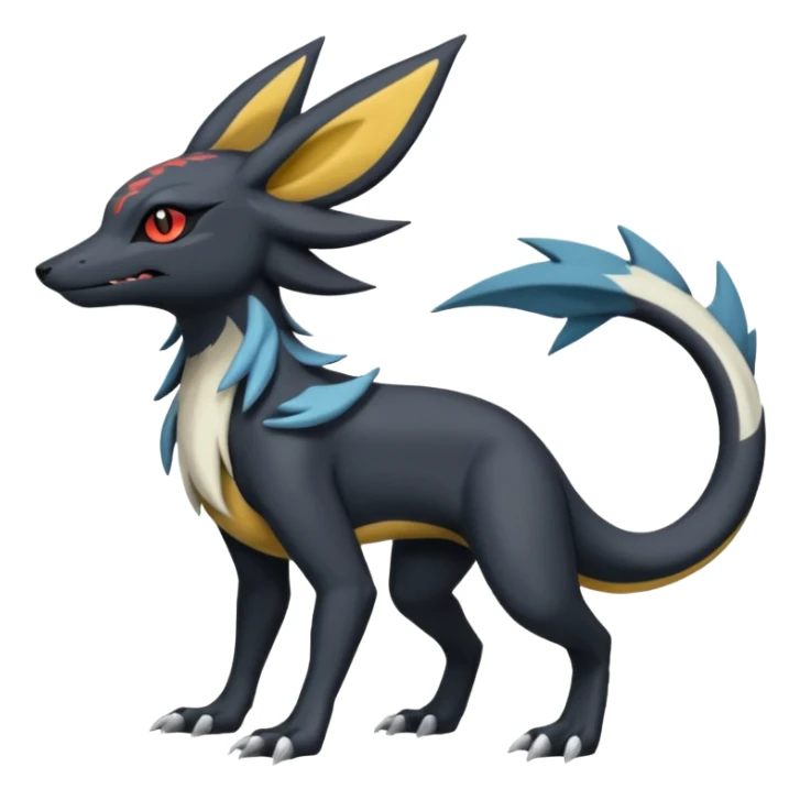 Salandit-Nargacuga-Umbreon-Silvally-fusion (full body) sticker