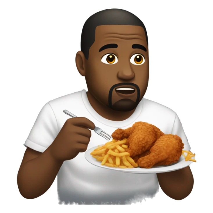 Kanye west eating fried chicken sticker