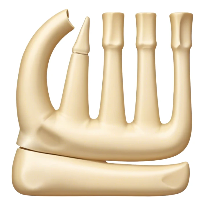Egyptian non positional number system representing 10 in modern emoji form. Heel Bone sticker