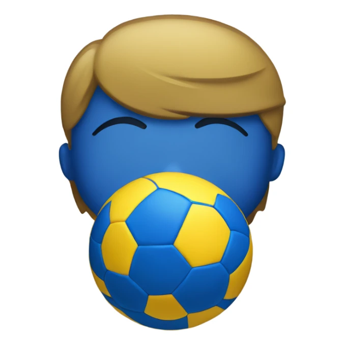 Blue and Yellow volleyb sticker