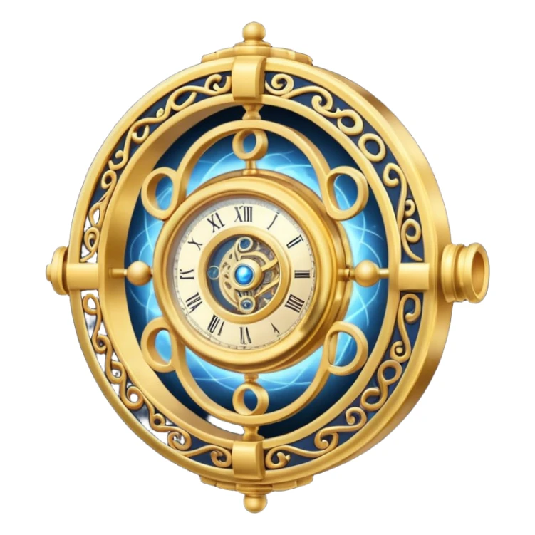 A time turner from harry potter with magic swirls around it sticker