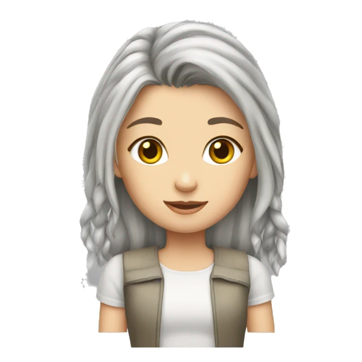 Silver tabby cats with blonde girl  sticker