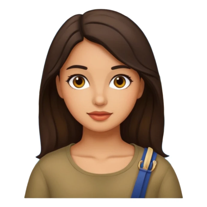 Brunette girl in Italy sticker