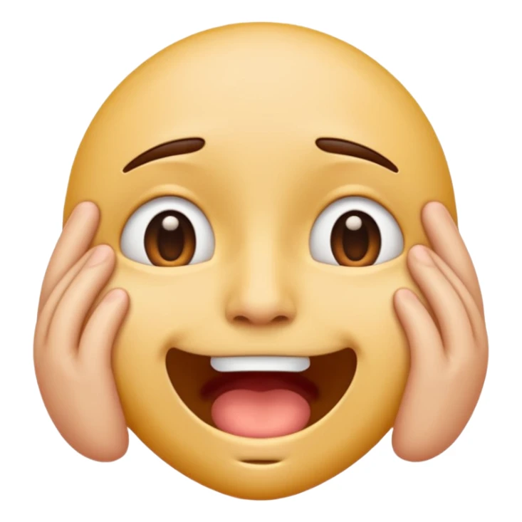 Normal emoji face but he is braindead. eyelids drooping, jaw hanging slightly open and drooling sticker