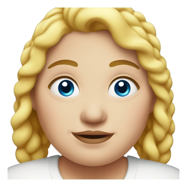 fat woman happy blue eyes sticker