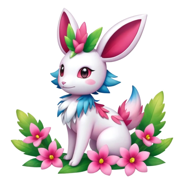 Shiny Exotic Sylveon-Shaymin-Meganium-Hybrid-Creature sticker