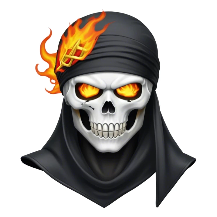 Ghost rider from marvel with a durag on  sticker