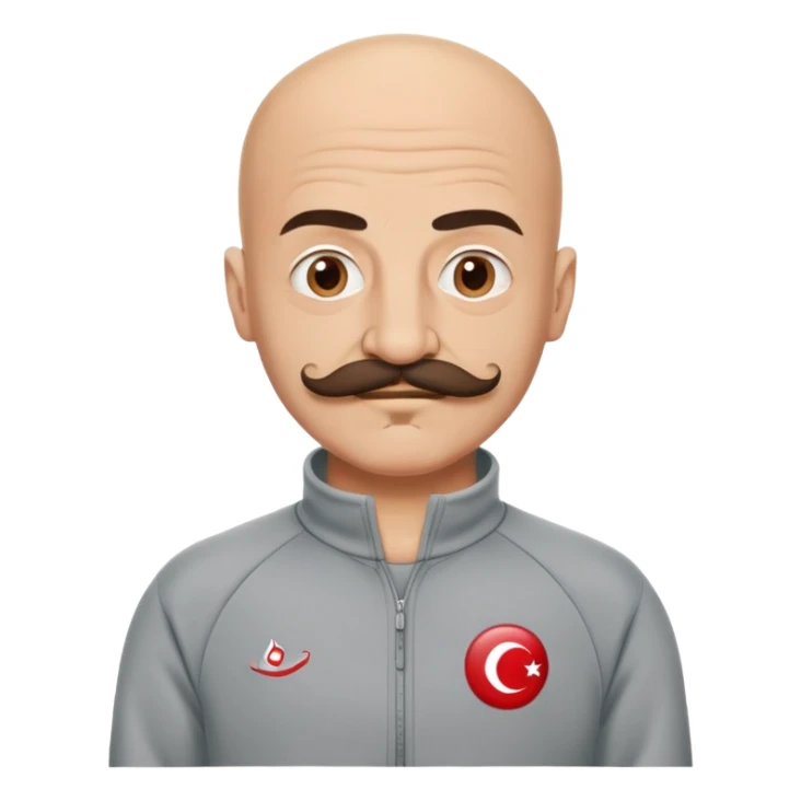 Recep İvedik, Turkish comedy character with mustache, bald head, wearing tracksuit sticker