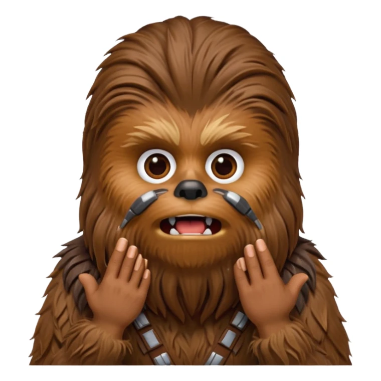   Chubaca con las manos en la cara sorprendido sticker