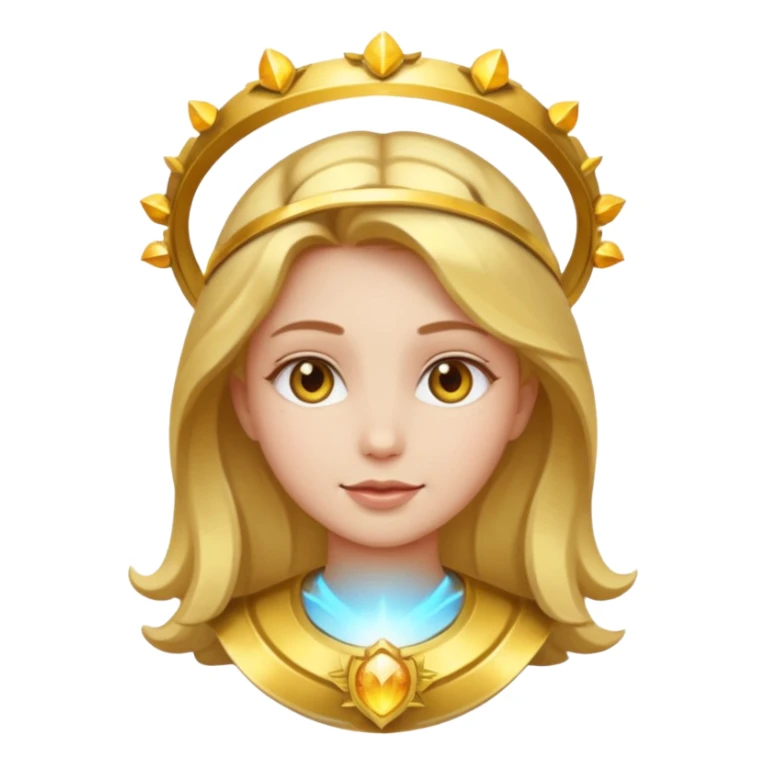 classic girl emoji with halo sticker