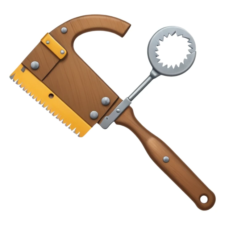 une scie pour couper du bois sticker